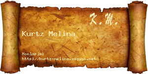 Kurtz Melina névjegykártya